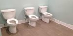 Toilets installed
