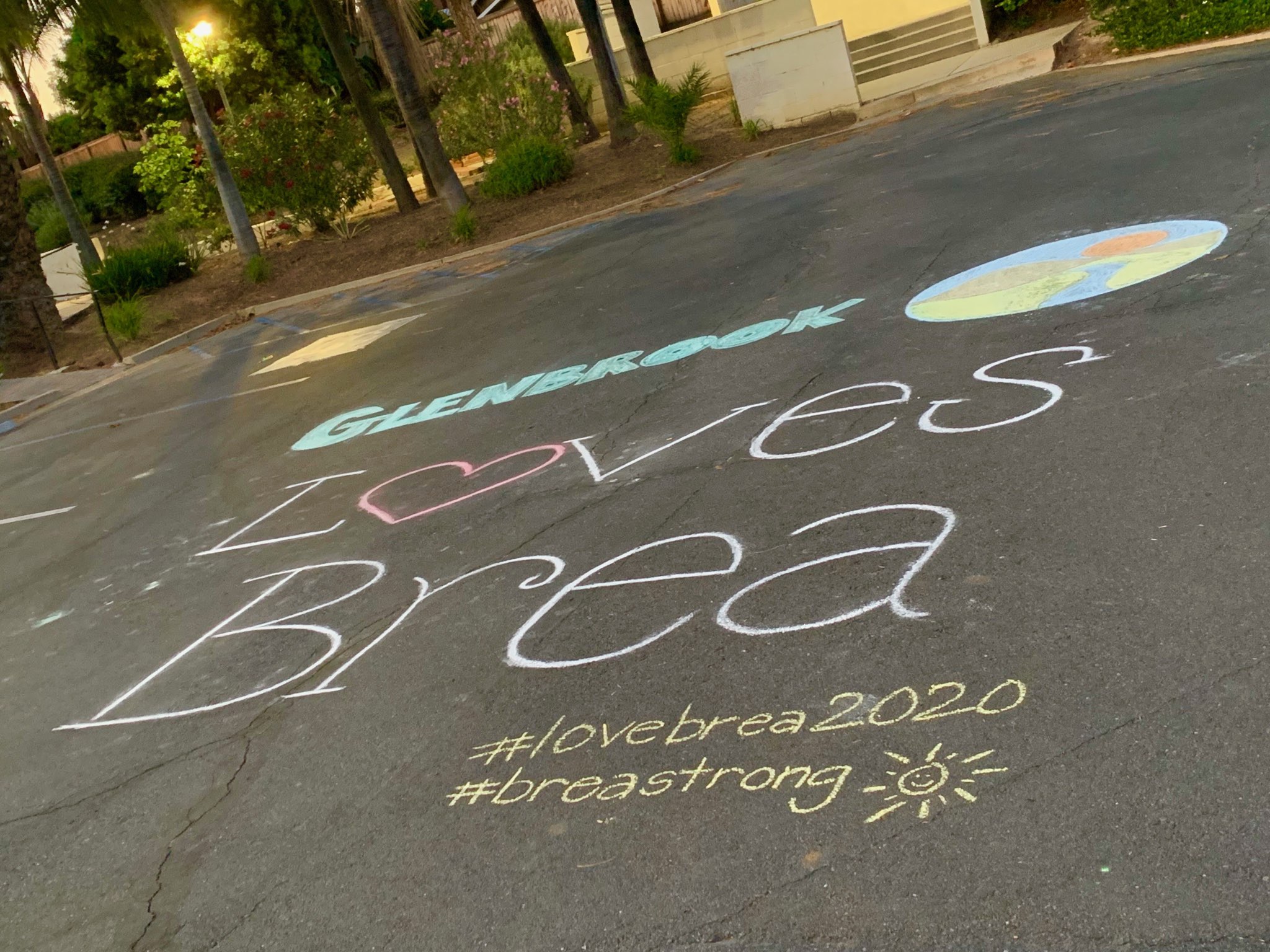 Love Brea Glenbrook parking lot mural Brea Glenbrook Club