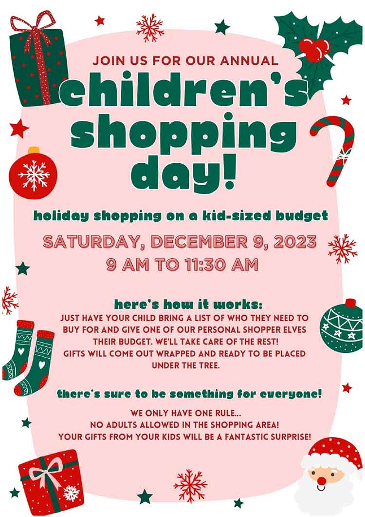 2023 Children’s Shopping Day Brea Glenbrook Club