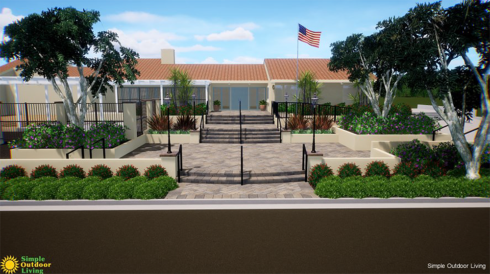 Club House Front Entrance Remodel Brea Glenbrook Club